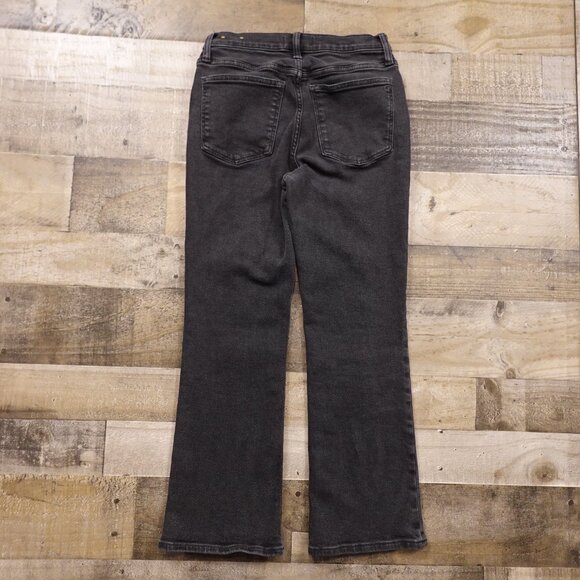 Madewell Mid-Rise Kick Out Jeans Women’s 27 Black Washed Stretch Denim 27” - Picture 9 of 12